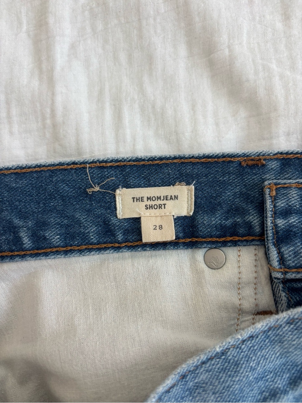 Madewell “The Mom Jean” High Waisted Denim Shorts - Picture 3 of 4
